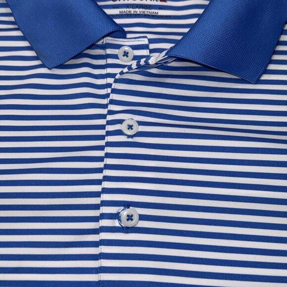 UNTUCKit Polo Preppy Designer Breathable Athletic Gym Golf Comfort Striped Shirt - Picture 10 of 12